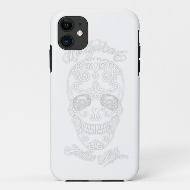 White Diamond Sugar Skull Case-Mate iPhone Case (Back)