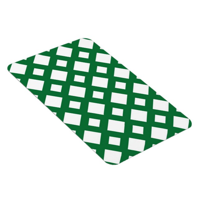 White Diamonds on Green Magnet (Right Side)