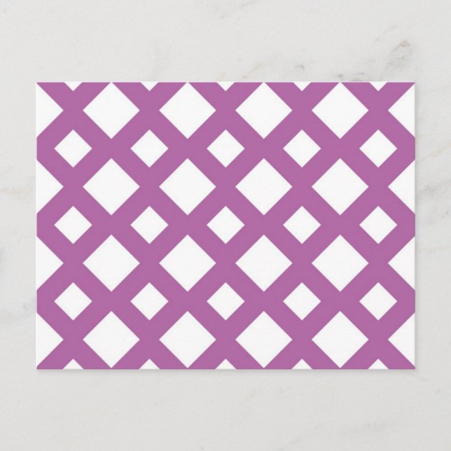 White Diamonds on Lavender Postcard (Front)