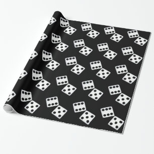 White Dice Wrapping Paper