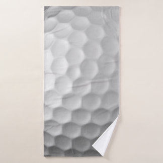White Dimpled Golf Ball Texture Bath Towel
