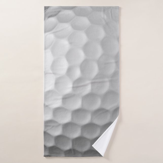 White Dimpled Golf Ball Texture Bath Towel (Bath Towel)