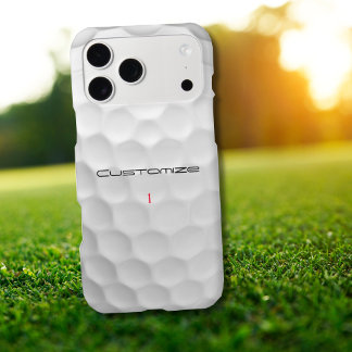 White Dimpled Golf Ball Texture Custom Name Number