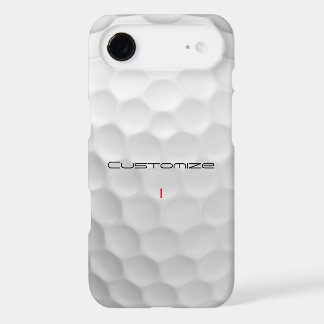 White Dimpled Golf Ball Texture Custom Name Number
