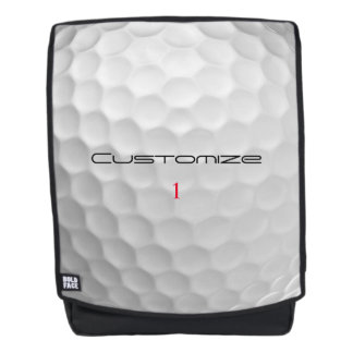 White Dimpled Golf Ball Texture Custom Name Number Backpack