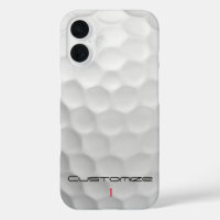 White Dimpled Golf Ball Texture Custom Name Number