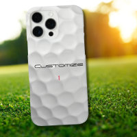 White Dimpled Golf Ball Texture Custom Name Number
