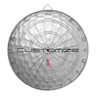 White Dimpled Golf Ball Texture Custom Name Number Dartboard