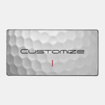 White Dimpled Golf Ball Texture Custom Name Number