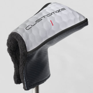 White Dimpled Golf Ball Texture Custom Name Number Head Cover