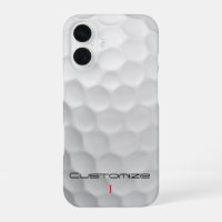 White Dimpled Golf Ball Texture Custom Name Number