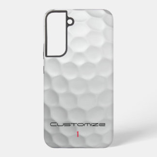 White Dimpled Golf Ball Texture Custom Name Number Samsung Galaxy Case