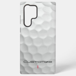 White Dimpled Golf Ball Texture Custom Name Number Samsung Galaxy Case