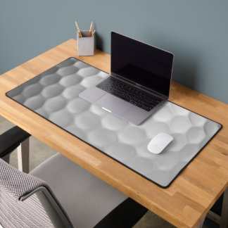 White Dimpled Golf Ball Texture Desk Mat