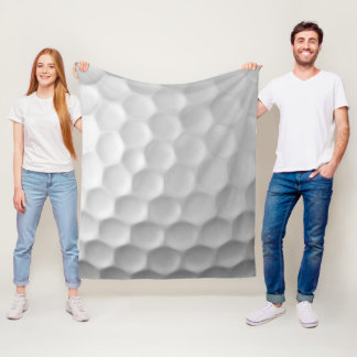 White Dimpled Golf Ball Texture Fleece Blanket