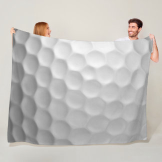 White Dimpled Golf Ball Texture Fleece Blanket