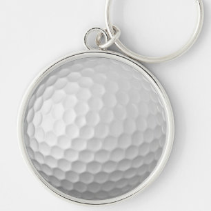 White Dimpled Golf Ball Texture Key Ring