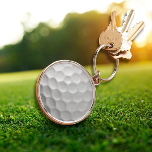 White Dimpled Golf Ball Texture Key Ring