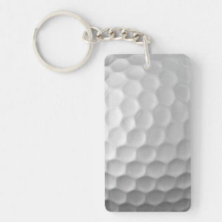 White Dimpled Golf Ball Texture Key Ring