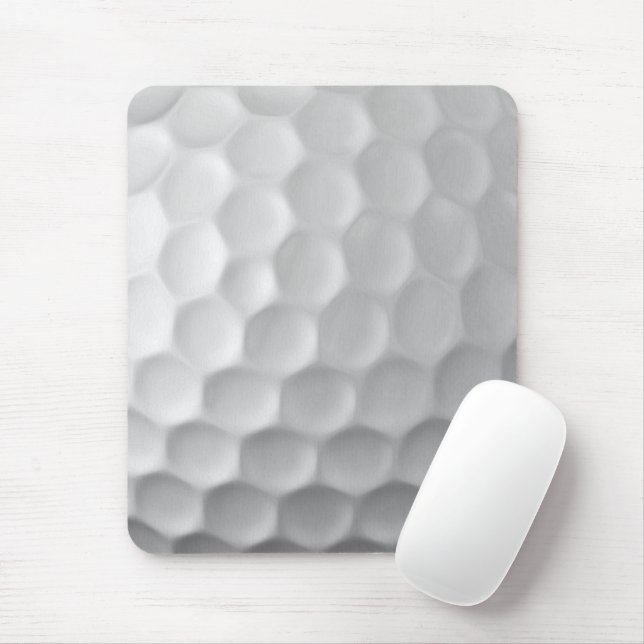 White Dimpled Golf Ball Texture Mouse Mat (With Mouse)