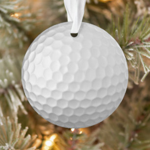 White Dimpled Golf Ball Texture Ornament