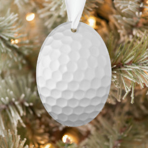 White Dimpled Golf Ball Texture Ornament