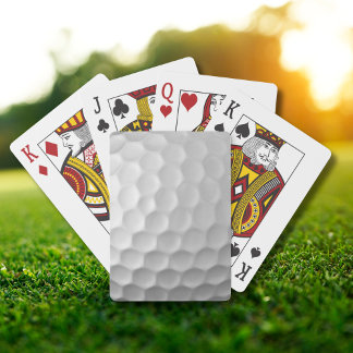 White Dimpled Golf Ball Texture Playing Cards