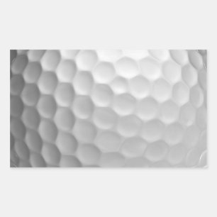 White Dimpled Golf Ball Texture Rectangular Sticker