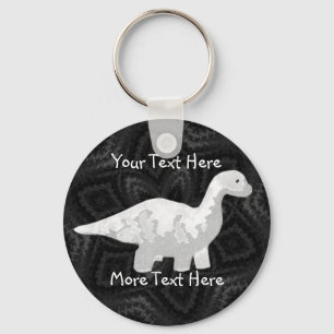 White Dino Keychain