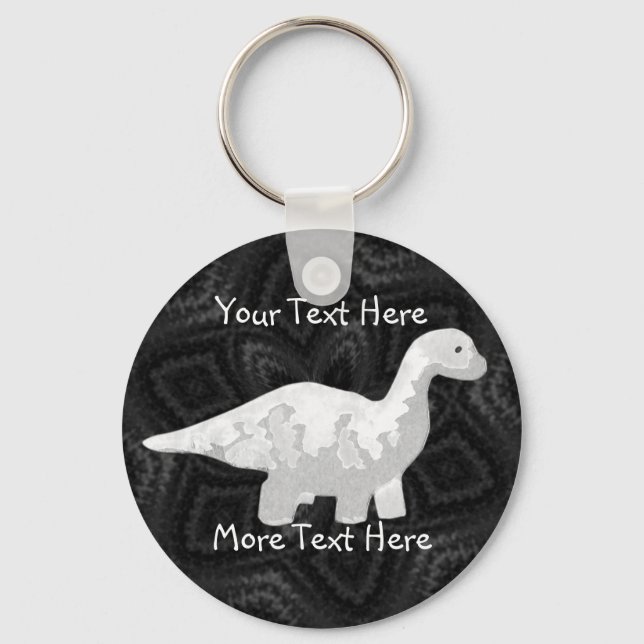 White Dino Keychain (Front)