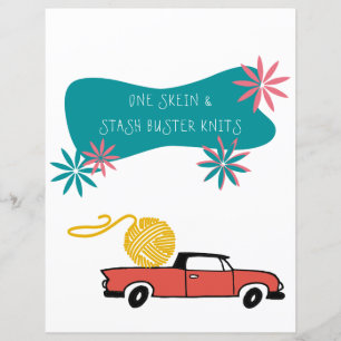 White Divider Page Knitting Pattern Binder Insert