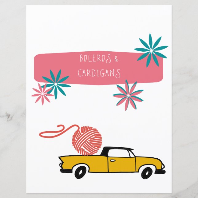 White Divider - Yarnaholic Knitting Binder Insert (Front)