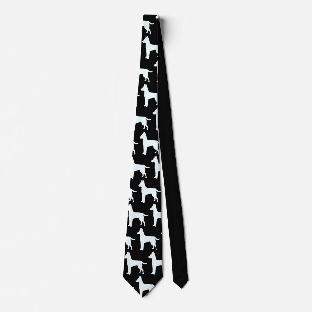 White Dog Black  Tie (Front)