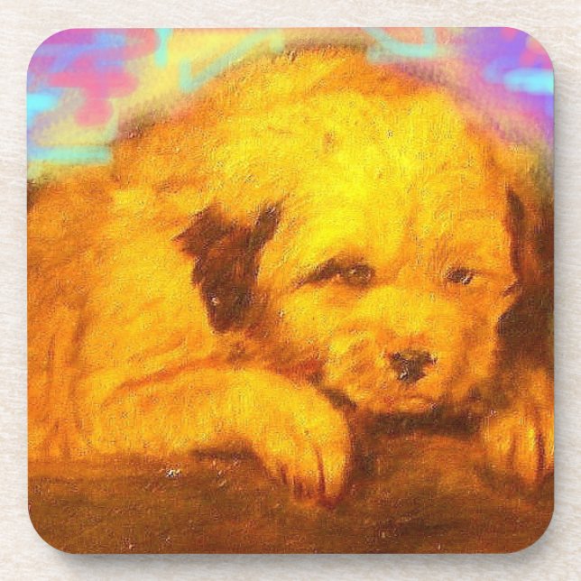 White Dog Coaster (Front)