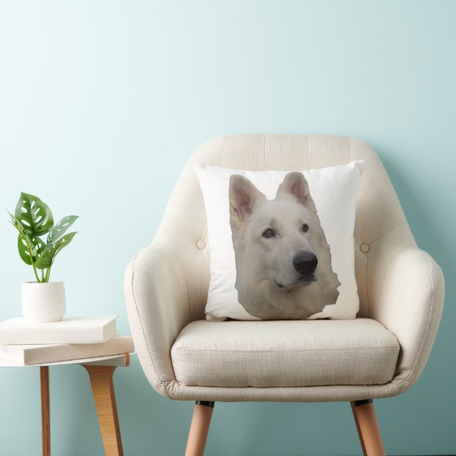 white dog cushion (Chair)