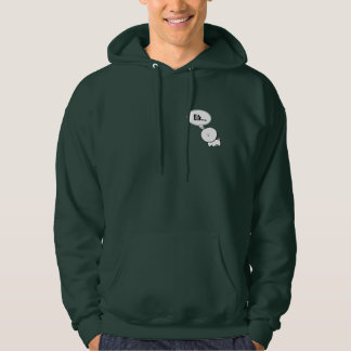 White dog hoodie