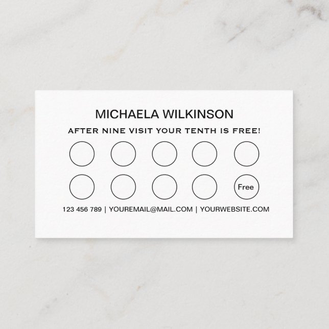  White Dog Paw on black Pet Grooming Service  Loyalty Card (Back)