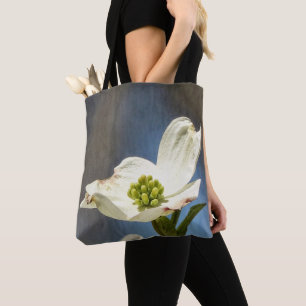 White Dogwood Bloom Tote Bag