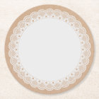 White Doily Look Paper Coasters