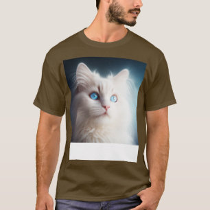 White Domestic Cat Lover A I Generated Art 1 T-Shirt