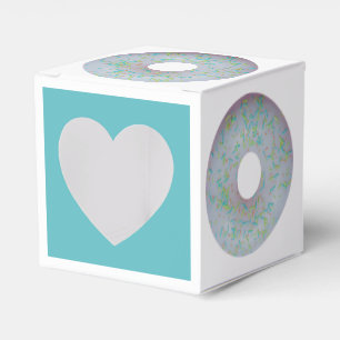 White donut with sprinkles favour box