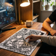 White Doodle Gaming Icons