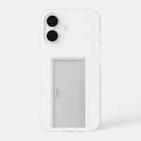 White door with smart door lock