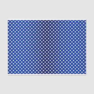 White Dot Pattern Over Dark Blue Tissue Paper