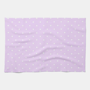 White Dot Pink Background Elegant Polka Dot Dotted Tea Towel