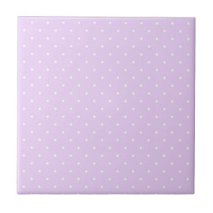 White Dot Pink Background Elegant Polka Dot Dotted Tile