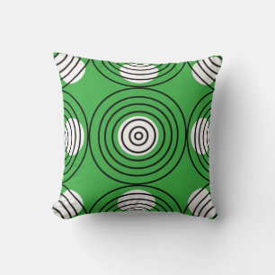 White Dots and Circles Cushion