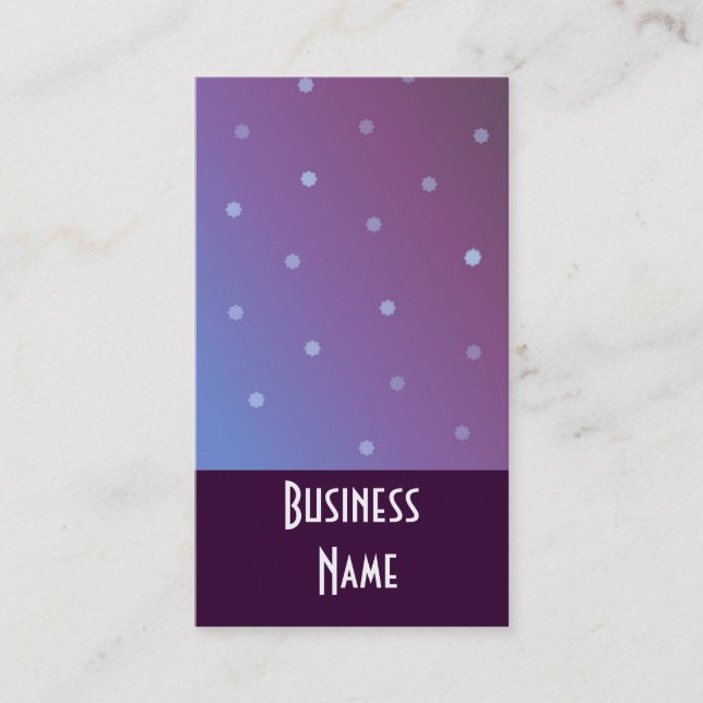 White Dots and Shades of Purple Business Card (Front)