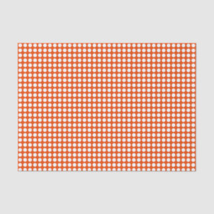 White Dots on Bright Orange Tissue Paper
