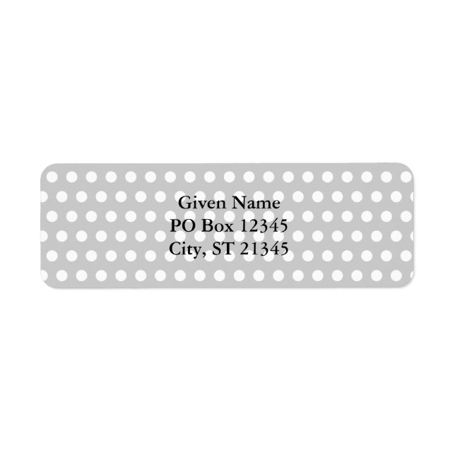 White Dots on Light Grey (Front)